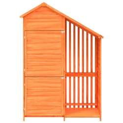 Abri à outils de jardin marron 120x53,5x170 cm bois massif pin 