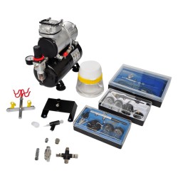 Kit de compresseur d'aérographe avec 3 pistolets  