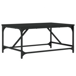 Table basse noir 75x50x35 cm bois d'ingénierie 
