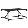 Table basse noir 75x50x35 cm bois d'ingénierie 