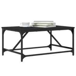 Table basse noir 75x50x35 cm bois d'ingénierie 