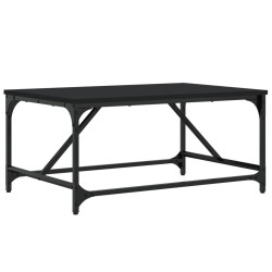 Table basse noir 75x50x35 cm bois d'ingénierie 