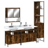 Ensemble de meubles de salle de bain 4 pcs Chêne fumé Bois 