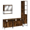 Ensemble de meubles de salle de bain 4 pcs Chêne fumé Bois 
