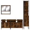 Ensemble de meubles de salle de bain 4 pcs Chêne fumé Bois 