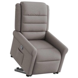 Fauteuil inclinable taupe tissu 