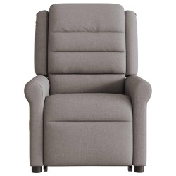 Fauteuil inclinable taupe tissu 