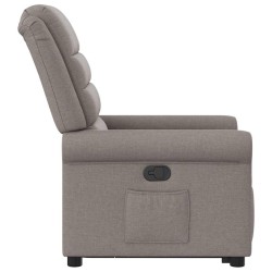 Fauteuil inclinable taupe tissu 
