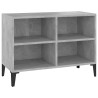 Meuble TV avec pieds en métal Gris béton 69,5x30x50 cm 