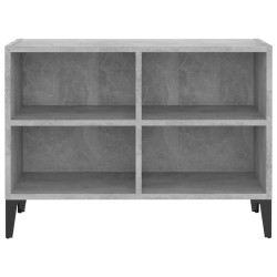 Meuble TV avec pieds en métal Gris béton 69,5x30x50 cm 
