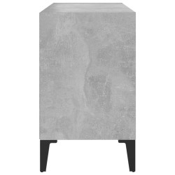 Meuble TV avec pieds en métal Gris béton 69,5x30x50 cm 