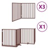 Barrière pour chien porte pliable 10 panneaux bois de peuplier 