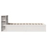 Cadre de lit sans matelas blanc 90x200 cm bois de pin massif 