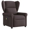 Fauteuil de massage inclinable électrique Marron foncé Tissu 