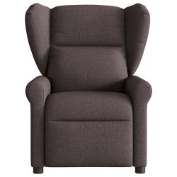Fauteuil de massage inclinable électrique Marron foncé Tissu 
