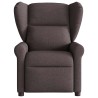 Fauteuil de massage inclinable électrique Marron foncé Tissu 