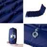 Matelas de camping autogonflant oreiller 1 personne bleu marine 