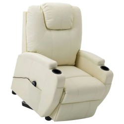 Fauteuil Crème Similicuir 
