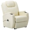 Fauteuil Crème Similicuir 