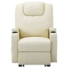 Fauteuil Crème Similicuir 