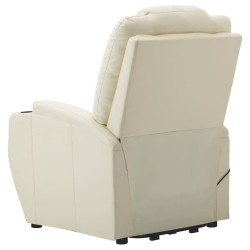 Fauteuil Crème Similicuir 