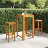Ensemble de bar de jardin 3 pcs Bois d'acacia solide 