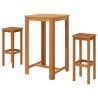Ensemble de bar de jardin 3 pcs Bois d'acacia solide 