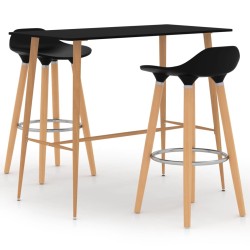 Ensemble de bar 3 pcs Noir 