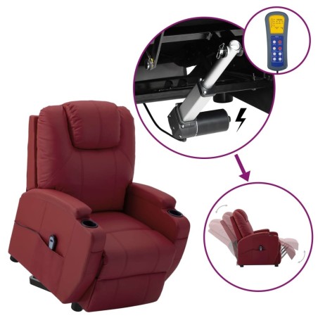 Fauteuil Rouge bordeaux Similicuir 