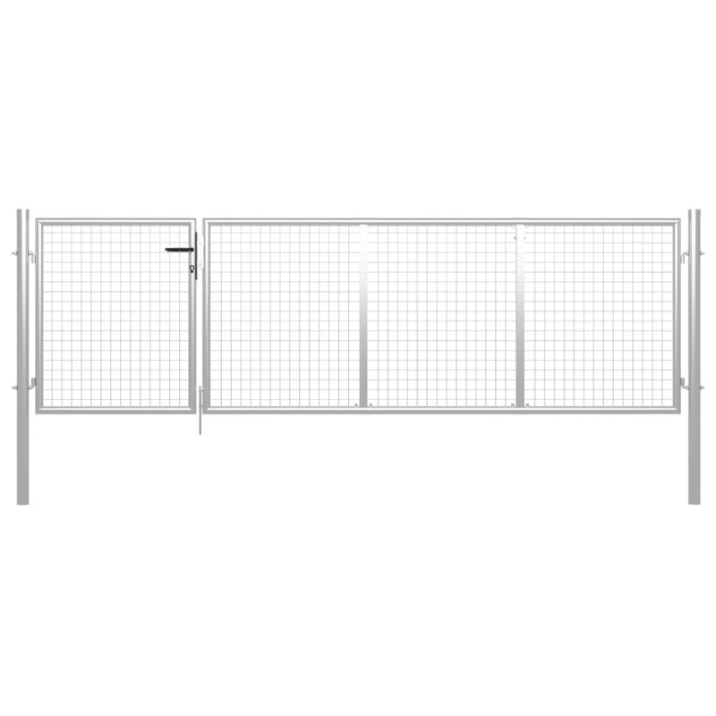 Portillon Acier 350x75 cm Argenté Portillon Acier 350x75 cm Argenté