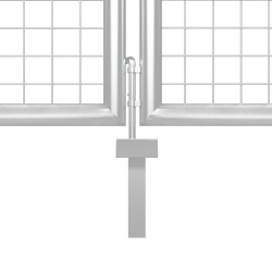 Portillon Acier 350x75 cm Argenté 