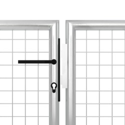 Portillon Acier 350x75 cm Argenté 
