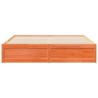 Cadre de lit sans matelas cire marron 200x200cm bois pin massif 