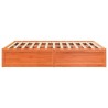 Cadre de lit sans matelas cire marron 200x200cm bois pin massif 
