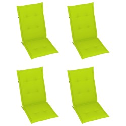 Chaises pliables de jardin lot de 3 avec coussins Bois d'acacia 