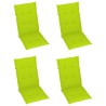 Chaises pliables de jardin lot de 3 avec coussins Bois d'acacia 
