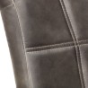 Chaises à manger cantilever lot de 2 gris cuir véritable 