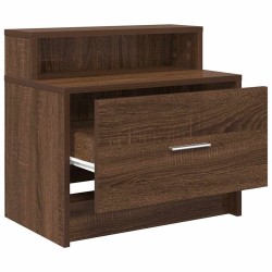 Table de chevet avec tiroir chêne marron 51x31x47 cm 