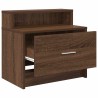 Table de chevet avec tiroir chêne marron 51x31x47 cm 