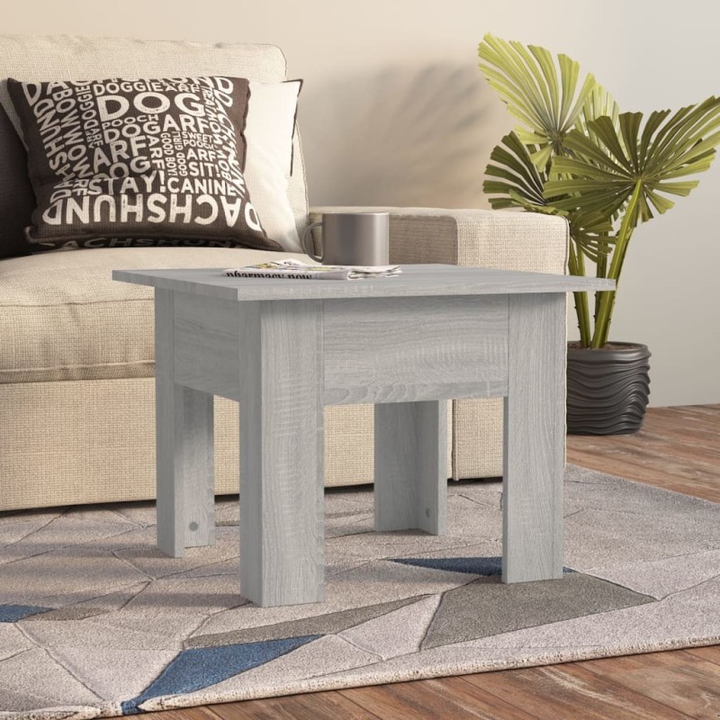 Table basse Sonoma gris 55x55x42 cm bois d'ingénierie Table basse Sonoma gris 55x55x42 cm bois d'ingénierie