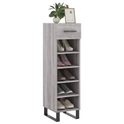 Meuble à chaussures sonoma gris 30x35x105 cm bois d'ingénierie 
