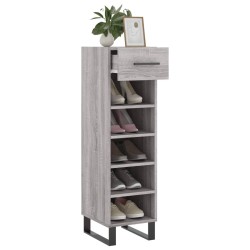 Meuble à chaussures sonoma gris 30x35x105 cm bois d'ingénierie 