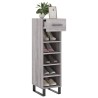 Meuble à chaussures sonoma gris 30x35x105 cm bois d'ingénierie 