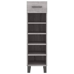 Meuble à chaussures sonoma gris 30x35x105 cm bois d'ingénierie 