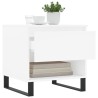 Table basse blanc 50x46x50 cm bois d’ingénierie 