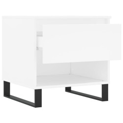 Table basse blanc 50x46x50 cm bois d’ingénierie 