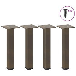 Pieds de table basse 4 pièces Acier naturel 42-44 cm Acier 