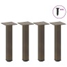 Pieds de table basse 4 pièces Acier naturel 42-44 cm Acier 