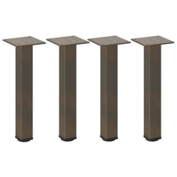 Pieds de table basse 4 pièces Acier naturel 42-44 cm Acier 