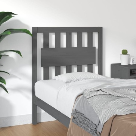 Tête de lit Gris 80,5x4x100 cm Bois massif de pin 
